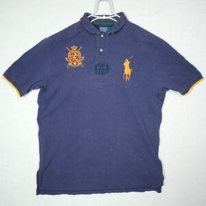 Polo Ralph Lauren Mens XL Blue Big Pony Crest Polo Shirt Number 2 Classic - READ